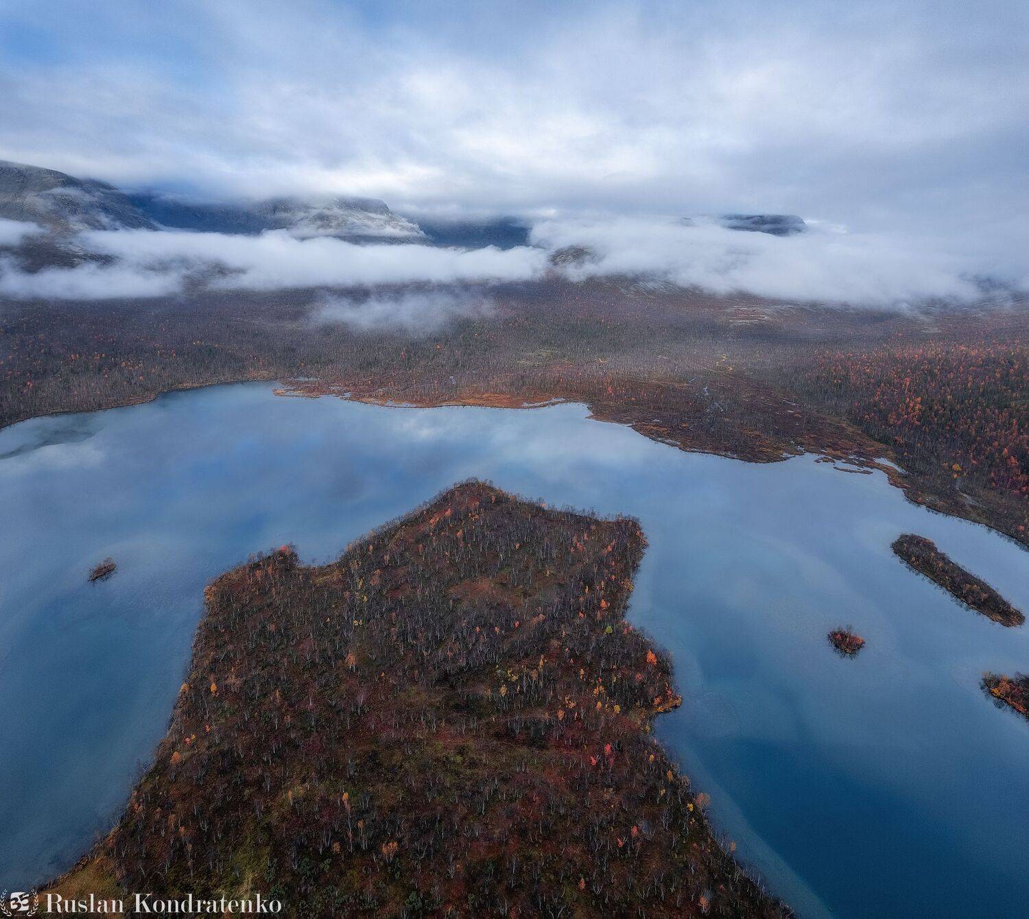 аэрофото, съемка с дрона, аэрофотография, air 2s, хибины, осень, озеро, кольский полуостров, горы, кольский, Кондратенко Руслан
