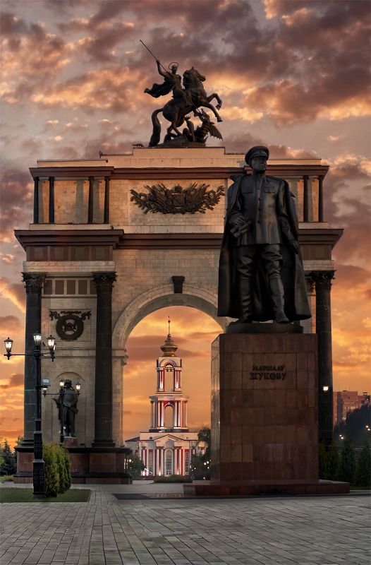 город, архитектура, храм, курск, вечер, здание, памятник, парк \\\