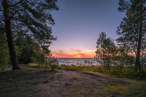 Рассвет на Ладоге. Август.
