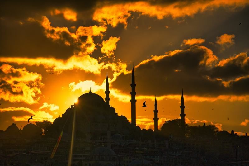 sunset, silhouette, turkey, istanbul, mosque, background, sunrise, architecture, trust, holiday, orange, black, islam, isolated, color, islamic, tourism, muslim, asian, religion Mosque and Bosphorus in Istanbul at sunset Turkey фото превью