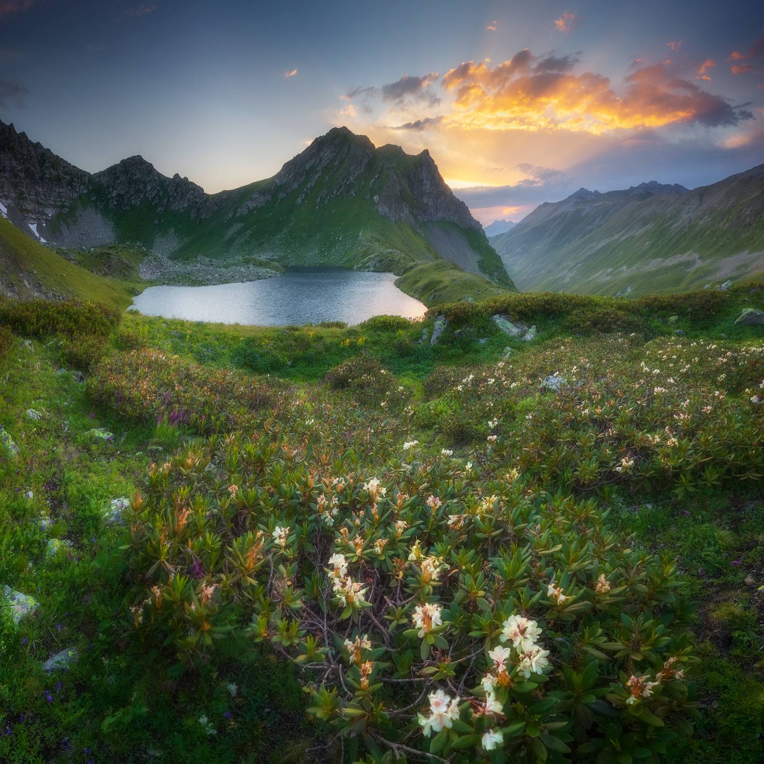 горы, кавказ, закат, Марголин Алексей