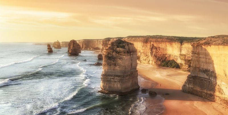 12 апостолов, великая океанская дорога, австралия, great ocean road , the twelve apostles, закат Встречая закат фото превью