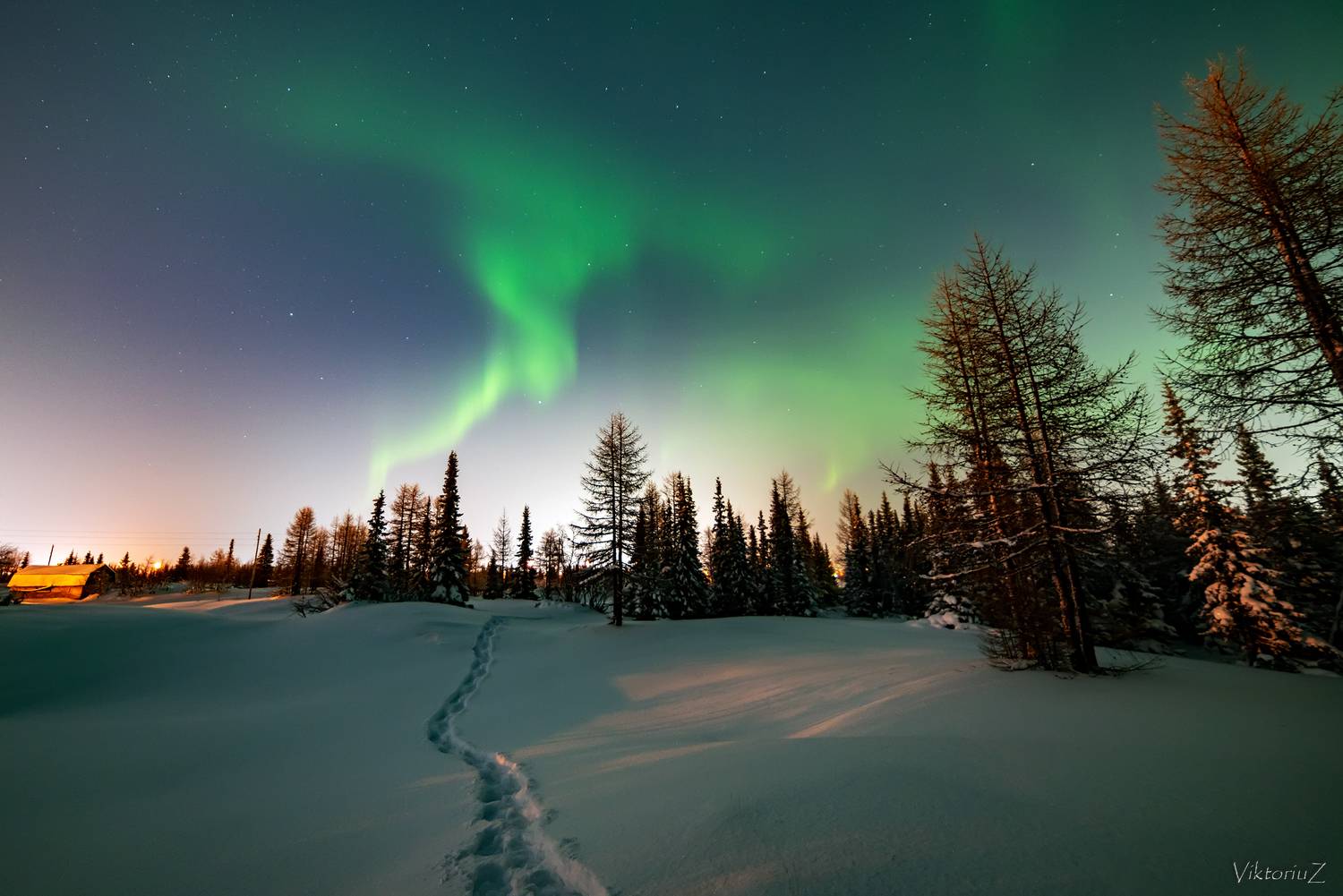 северное сияние, полярное сияние, заполярье, aurora borealis, polar lights, Куликов Виктор