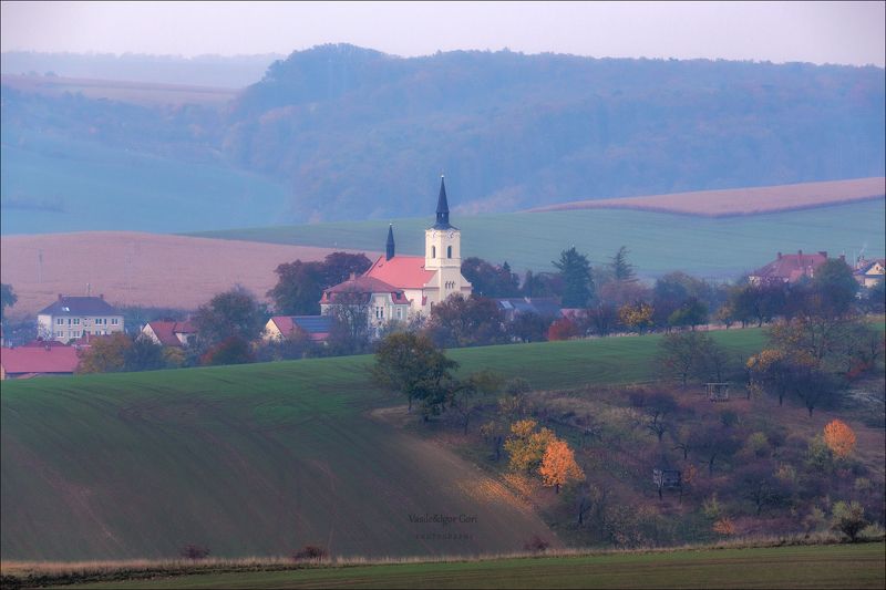южная моравия,пейзаж,věteřov,деревья,линии,south moravian,lines,czech,золотая осень,чехия,landscape Хмурый Ветеров фото превью