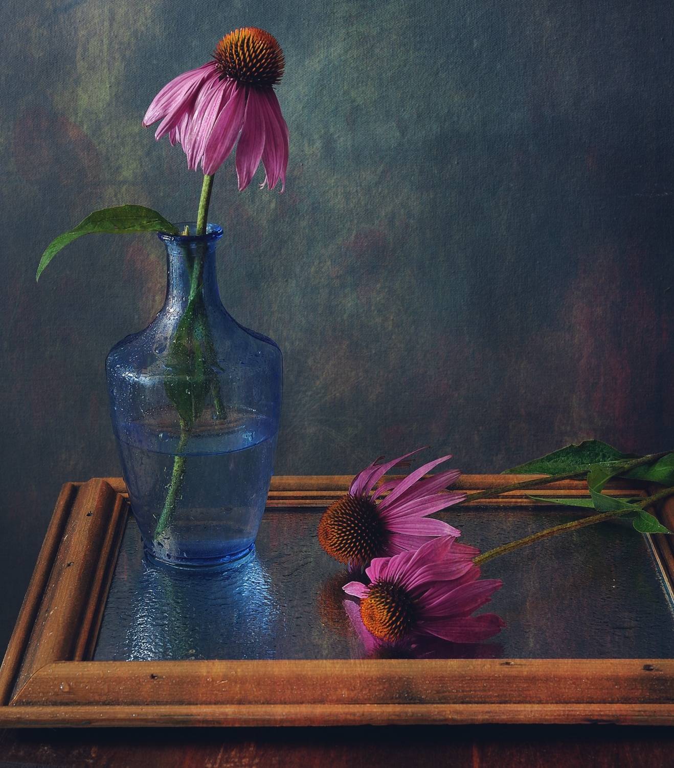 натюрморт,эхинацея,зеркало,цветы, Наталия К
