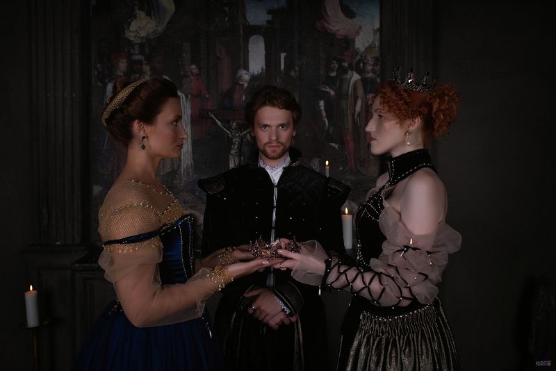 портрет, история, Медичи, Франция, королева, Екатерина, Генрих, средневековье Супрежество втроем фото превью