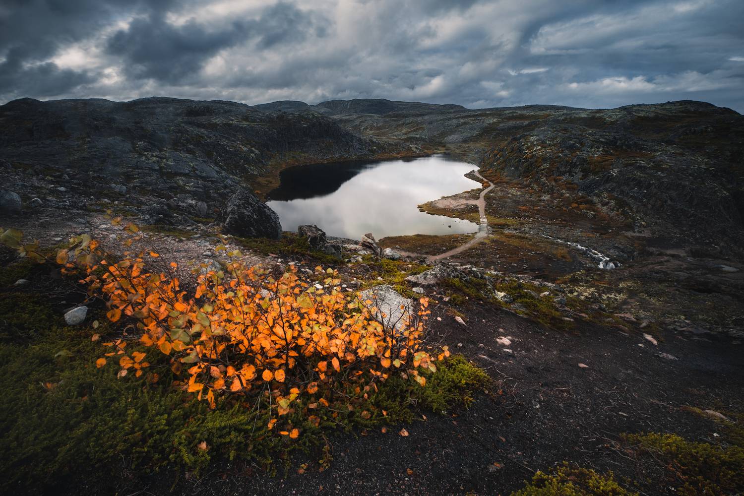 осень, териберка, арктика, озера, облака, пейзаж, день, Рябинин Влад
