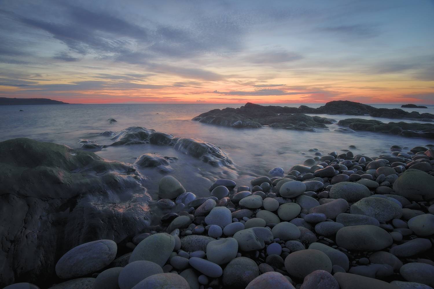 крайний север, пейзаж, закат, море, камни, Алексей Никонов