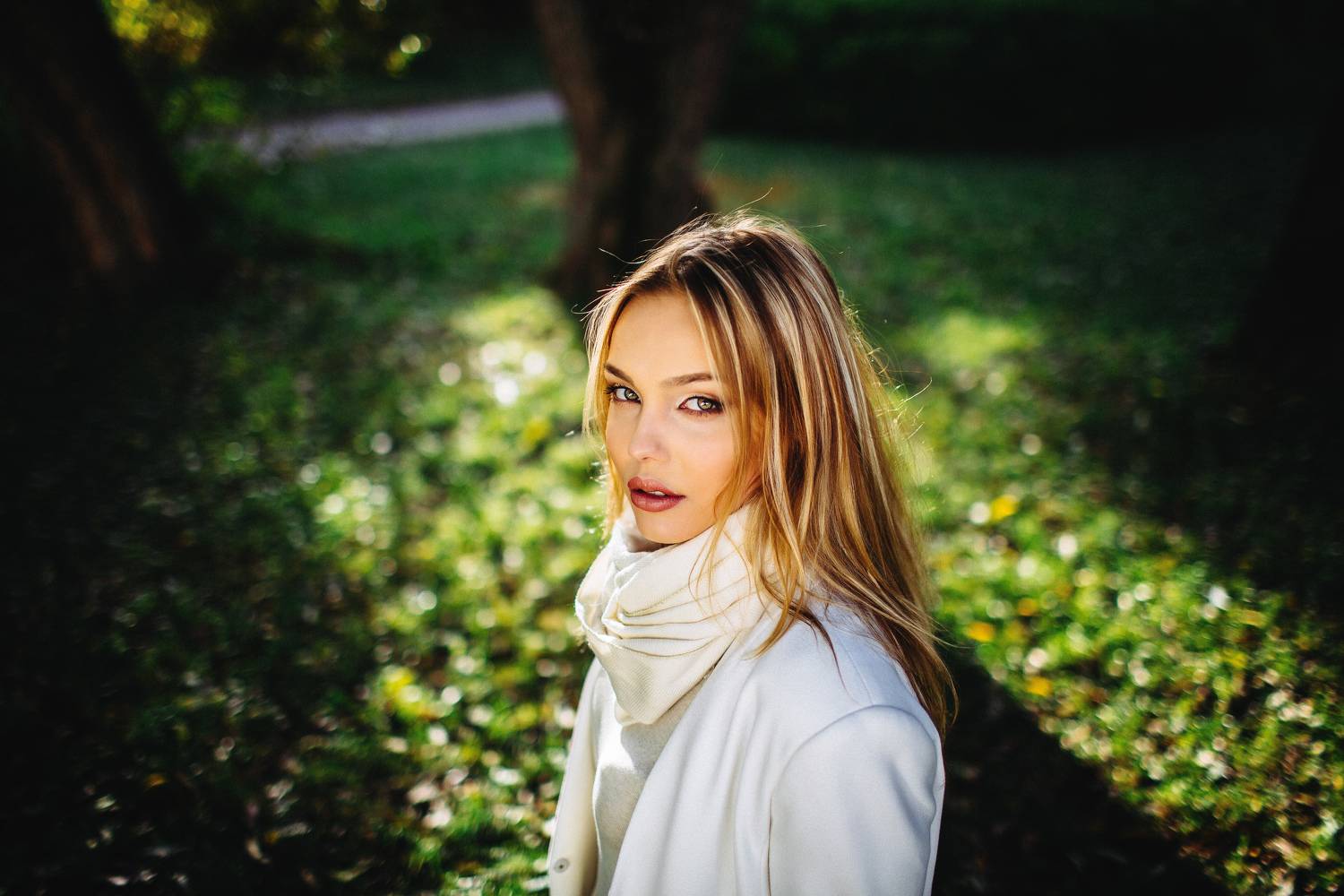 мягкий портрет, женский портрет, закат, боке, Алексей Новопашин