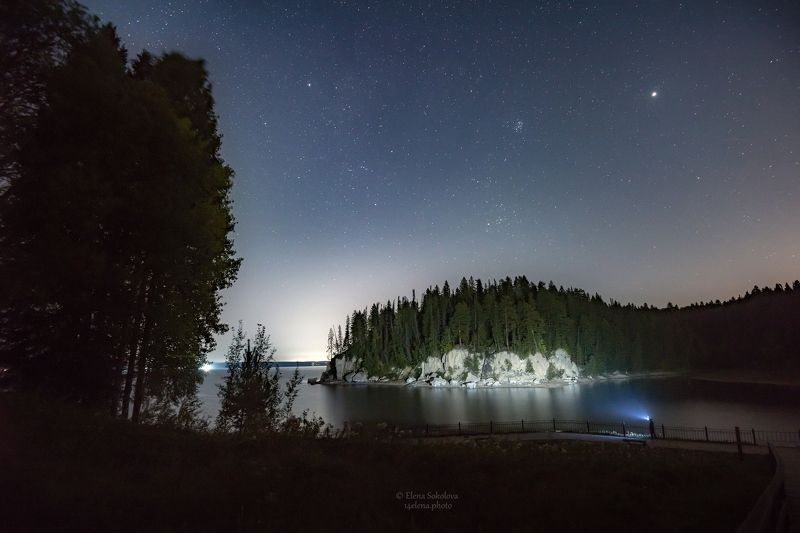 ночь, звезды, природа, пейзаж, лето Звездное небо фото превью