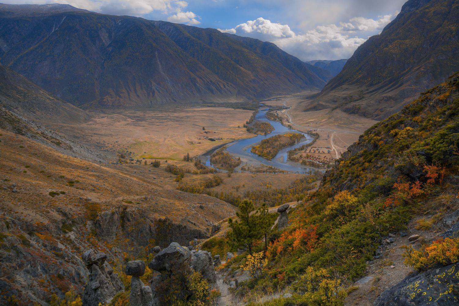 россия, горный алтай,р.чулышман, каменные грибы,осень, Андрей Поляков