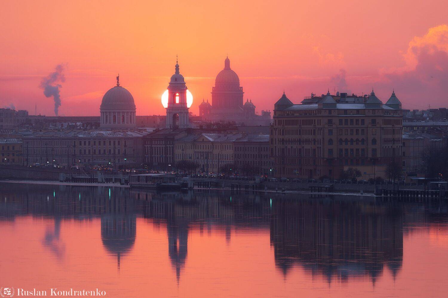санкт-петербург, рассвет, прострел, исаакиевский собор, исаакиевский, церковь, екатерининская церковь, Кондратенко Руслан