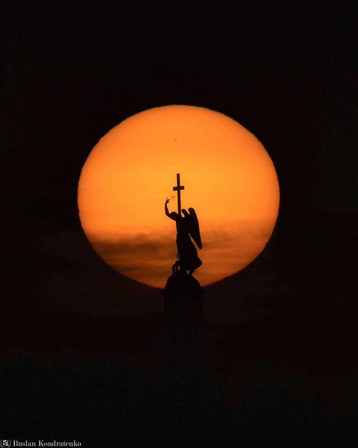 санкт-петербург, рассвет, прострел, ангел, александровская колонна, Кондратенко Руслан