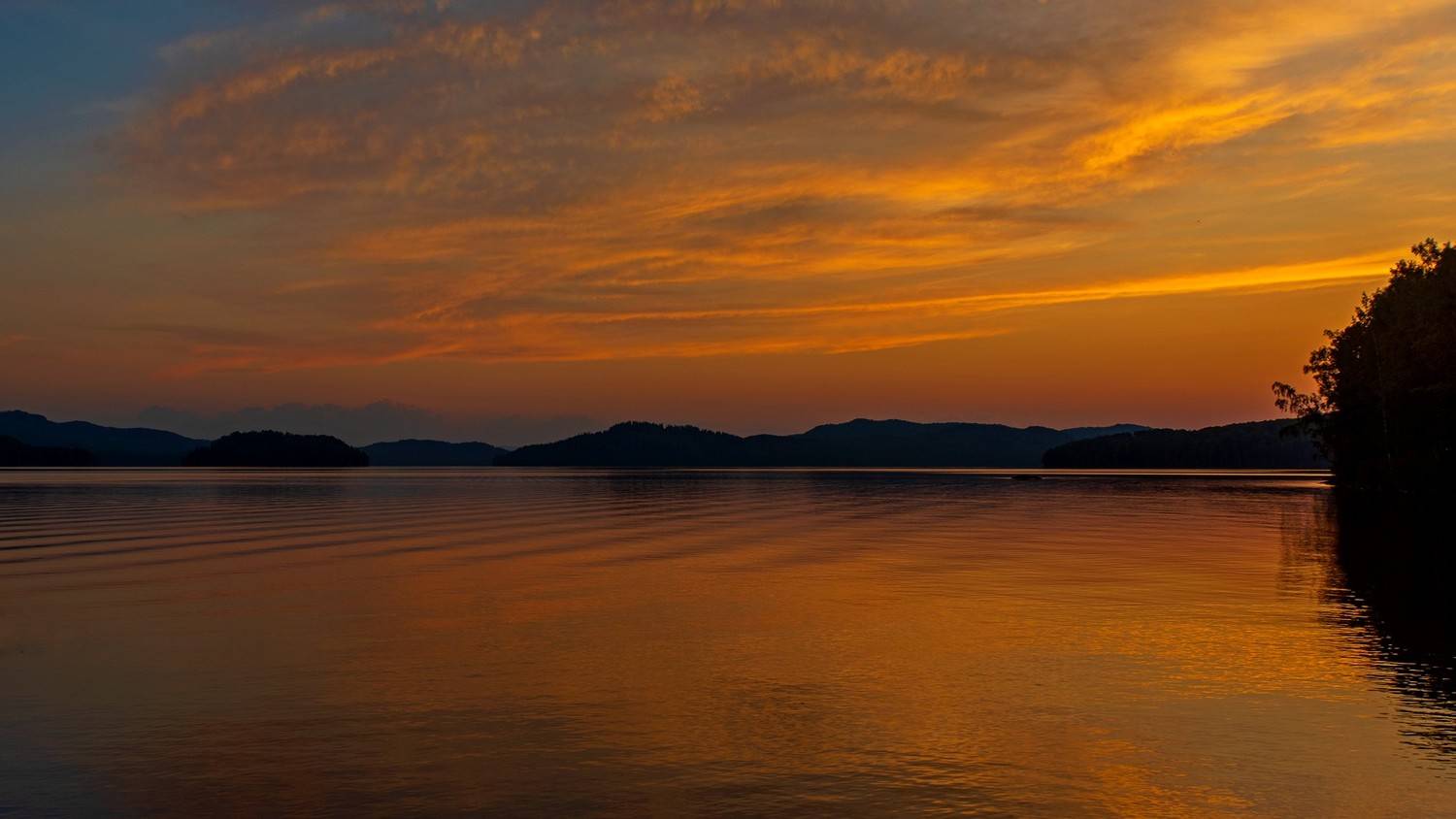 тиберкуль, закат, лето, вечер, небо, Юрий Мальцев