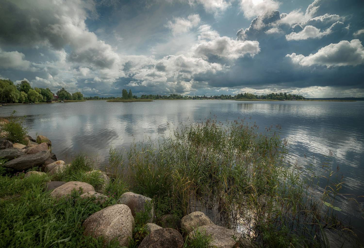 озеро,камни,облака, селигер, Сергей Аникин