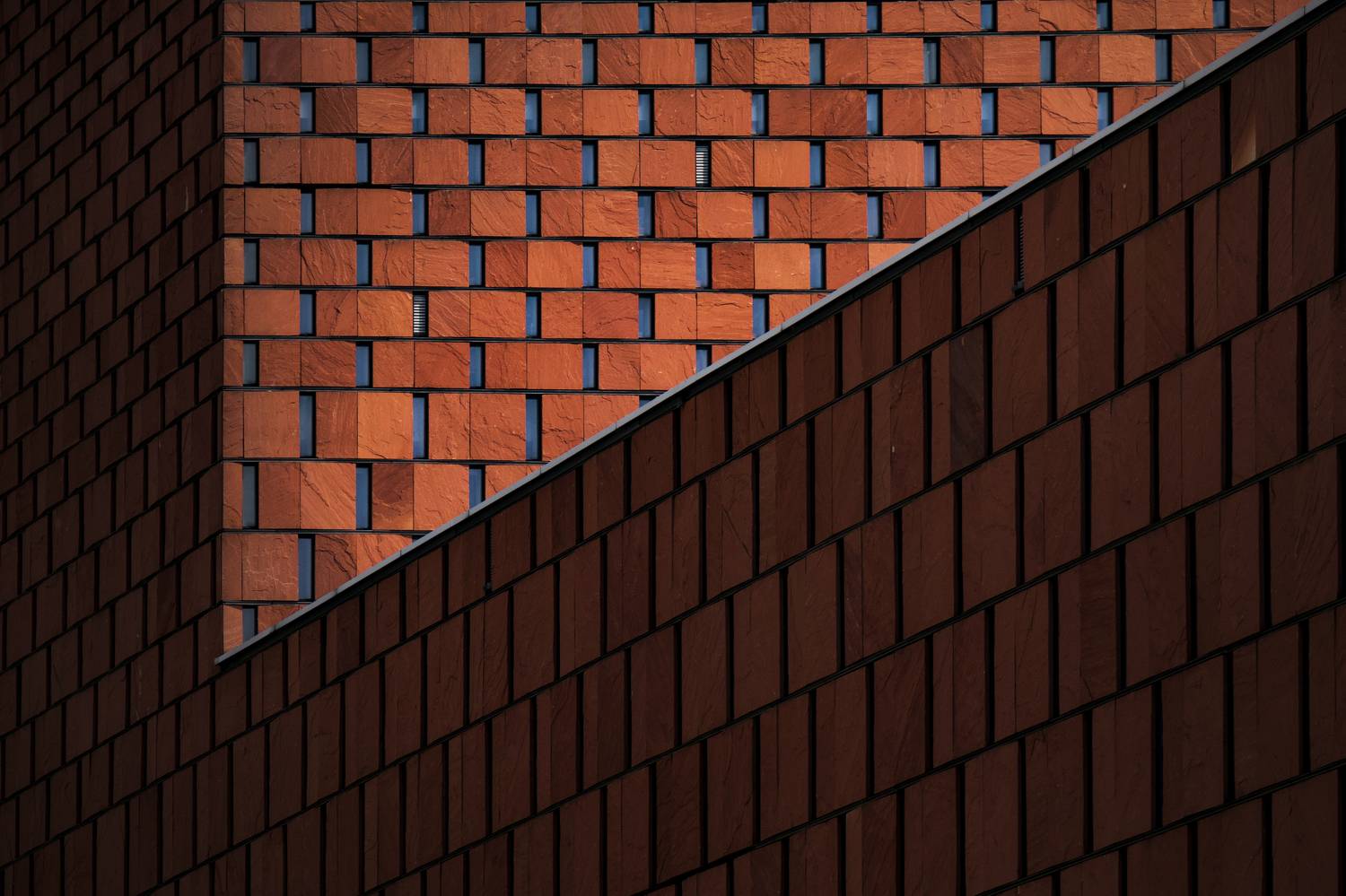 Wall, Building, Feature, Textured, Architecture, Red, city, cityscape, Katowice, Cyfka, elevation, Damian Cyfka