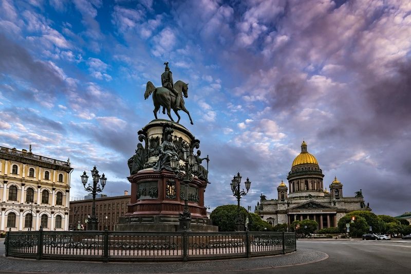 санкт-петербург, утро, исаакиевский собор, город, питер, спб Утро фото превью