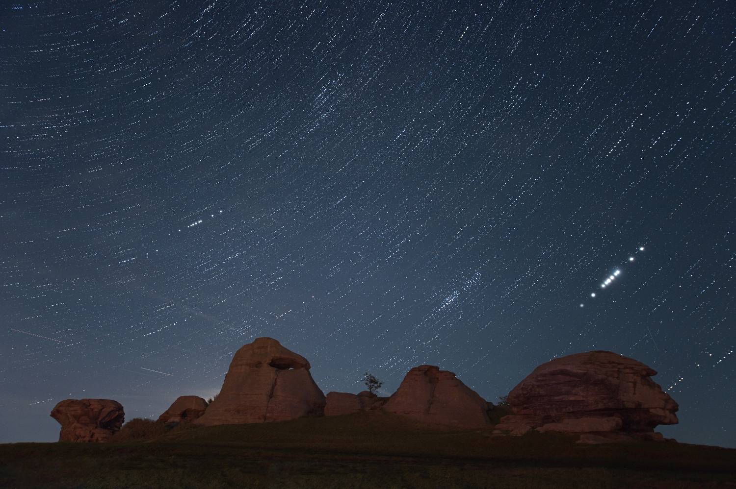 ночь, пейзаж, звезды, Евгений Гецев
