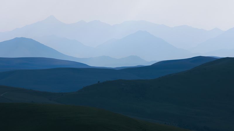 кавказ, кчр, кбр, приэльбрусье, джылы-суу, природа, горы, Слоёный пейзаж фото превью