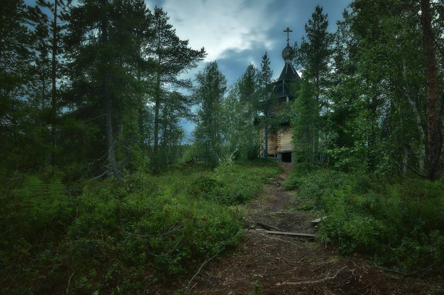 кольский, пейзаж, церковь, Алексей Никонов