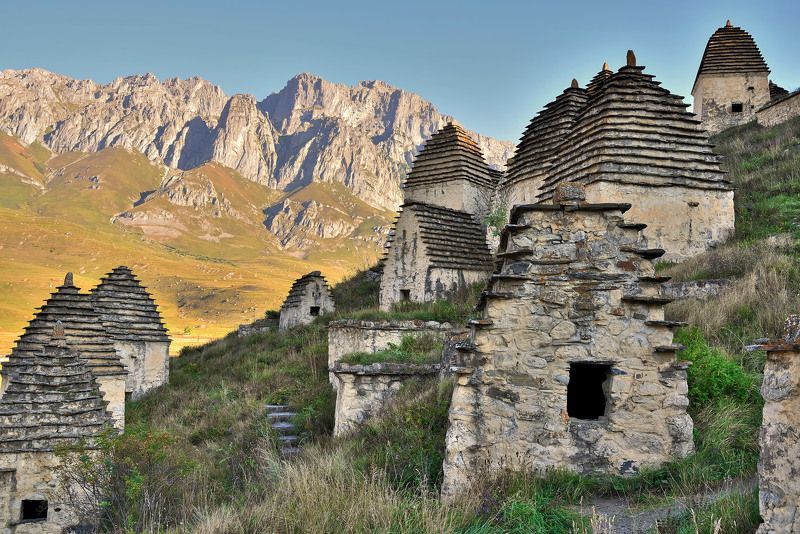 осетия, даргавс, утро, горы, рассвет, Вершины фото превью