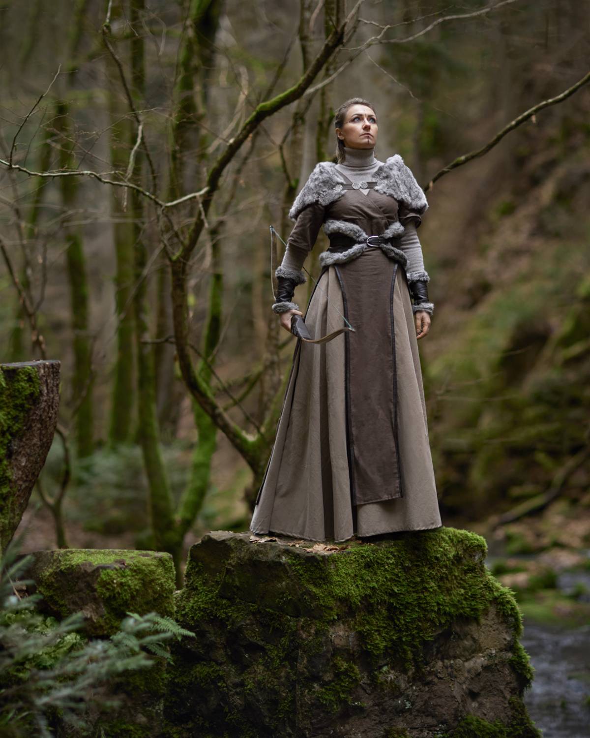 Викинг, сказка, девушка викинг, костюм, лес, лук, воин, Natalie Seitner