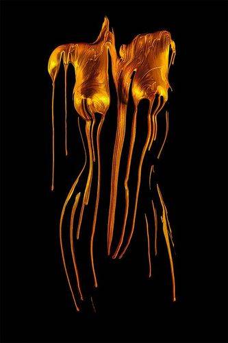 Beauty cast in gold (real paint!)