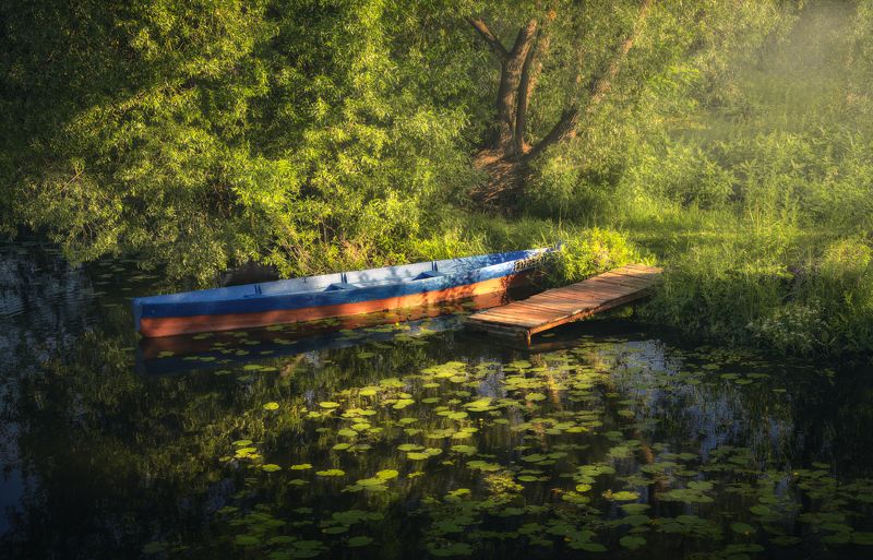 лодка,переславль-залесский,пейзаж тихая заводь фото превью