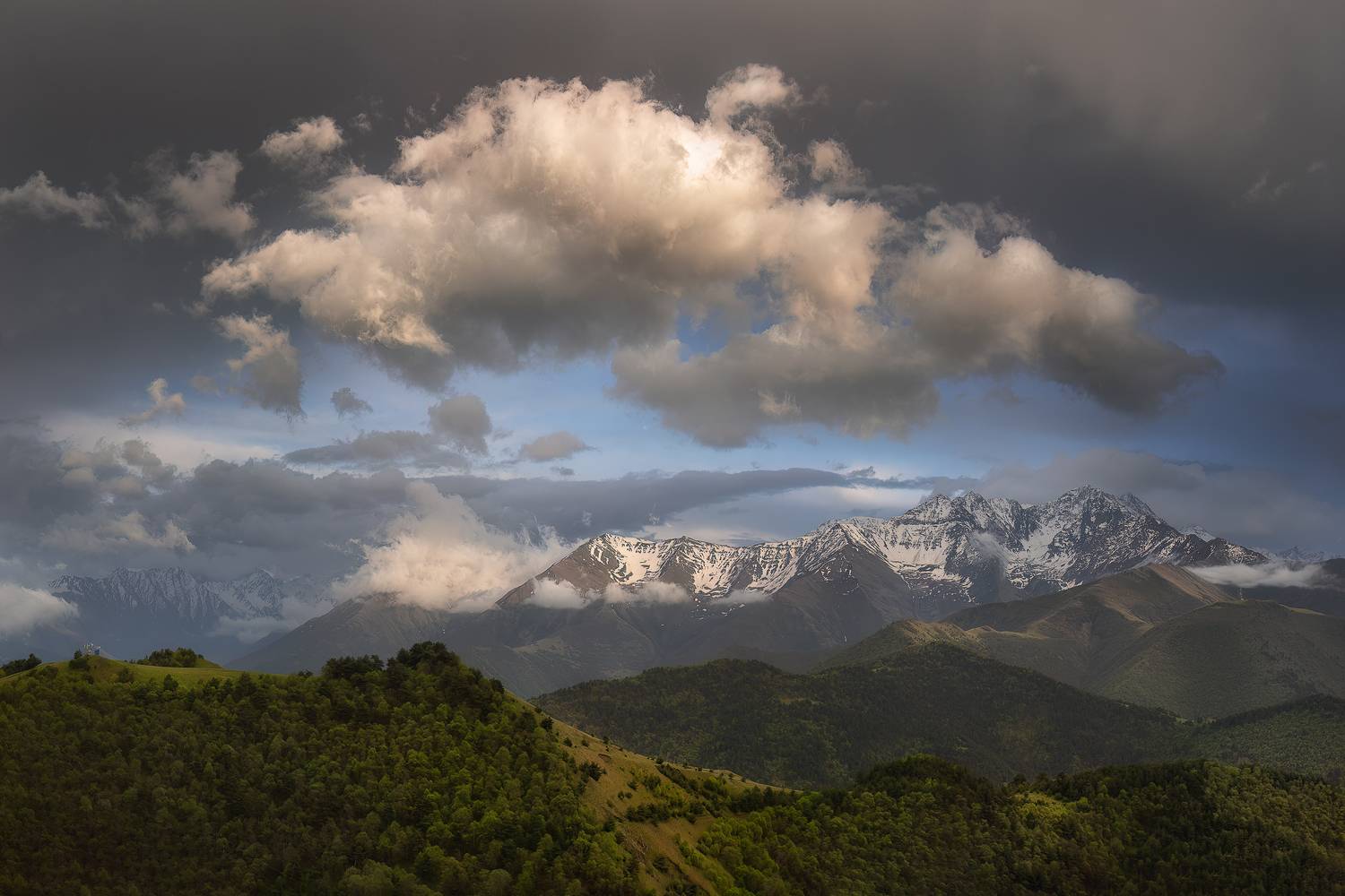 ингушетия, горы, пейзаж, закат, Константин Маланин