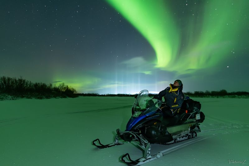 северное сияние, полярное сияние, заполярье, aurora borealis, polar lights  фото превью