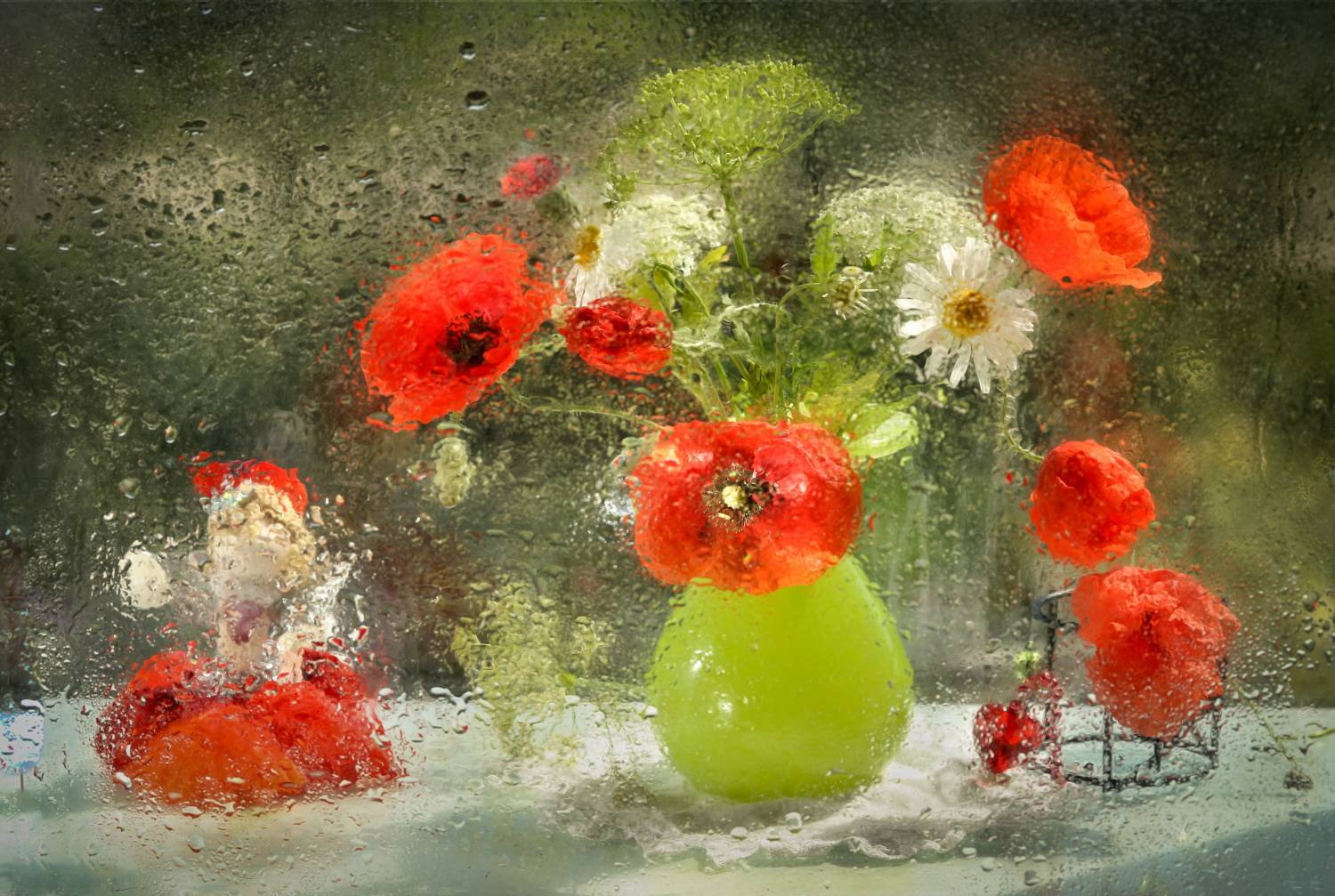 натюрморт, цветы, полевые, маки, ромашки, Шруб (Беляева) Татьяна