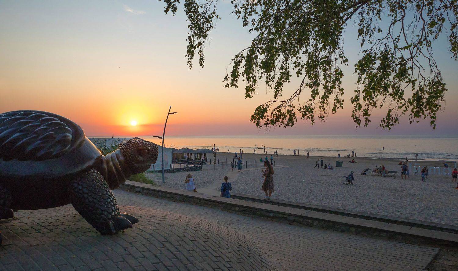природа,пейзаж,море,закат,лето,юрмала,осень,скульптура,черепаха,путешествия,пляж,латвия,, Антонина Яновска
