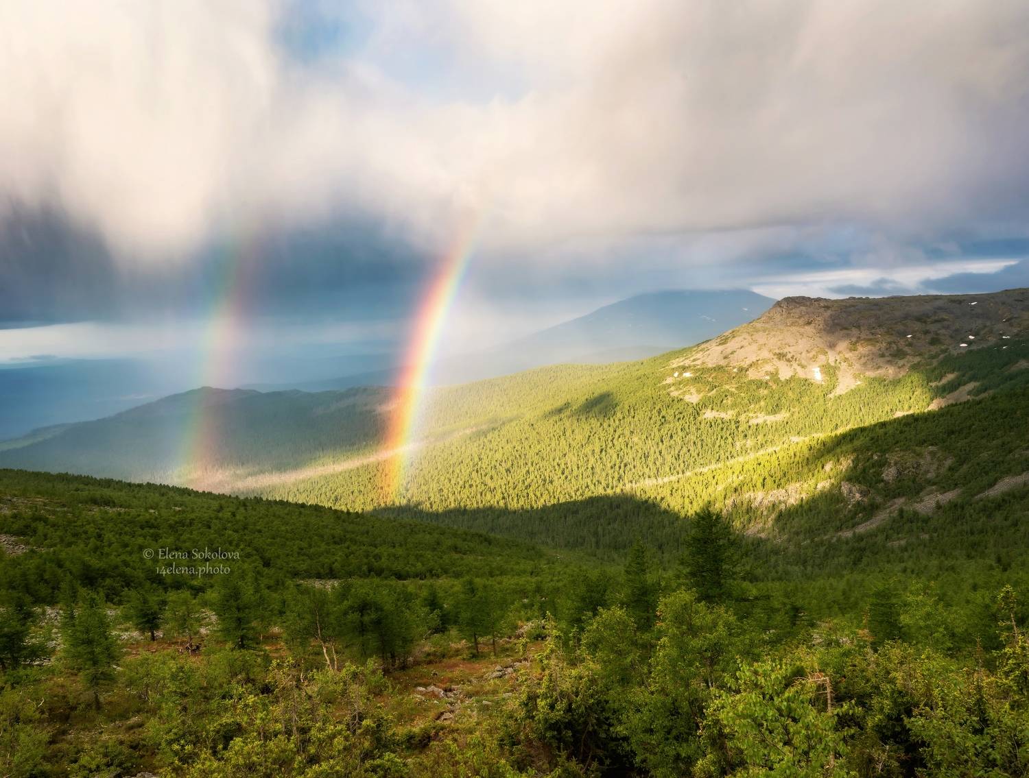 горы, природа. лето, радуга, Соколова Елена