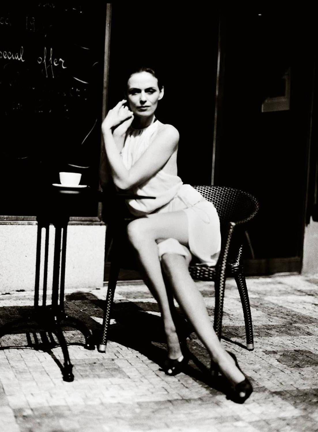 Monochrome, Black and White, fashion, Femmefatale,, Christian Tode