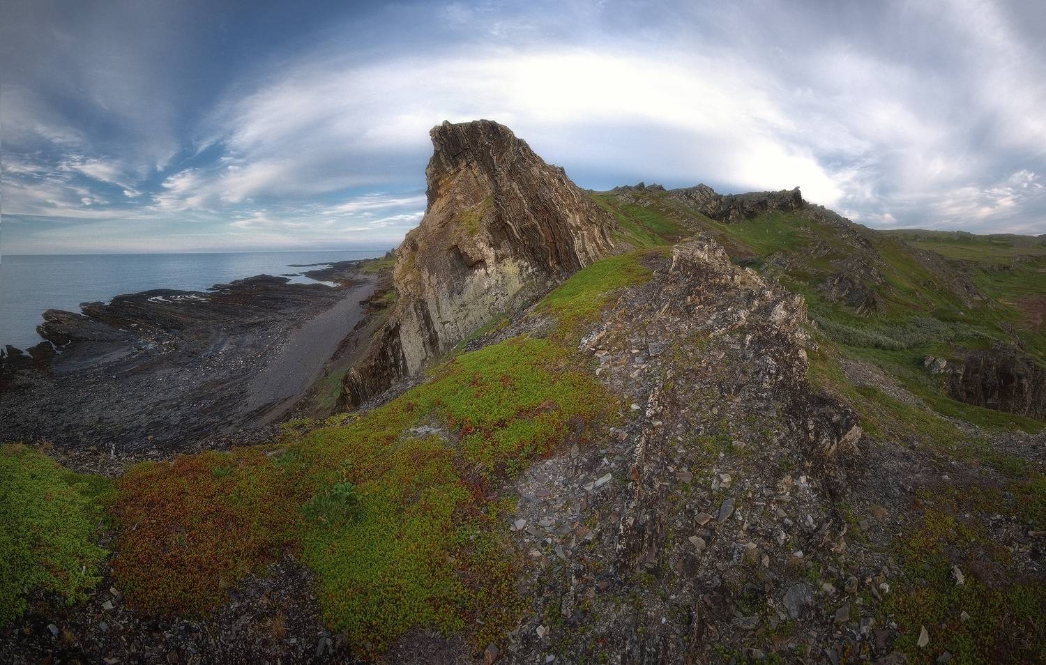 крайний север, пейзаж, закат, море, горы, Алексей Никонов