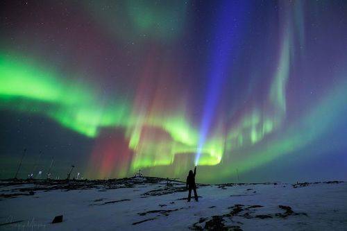 Greeting Aurora in Teriberka.