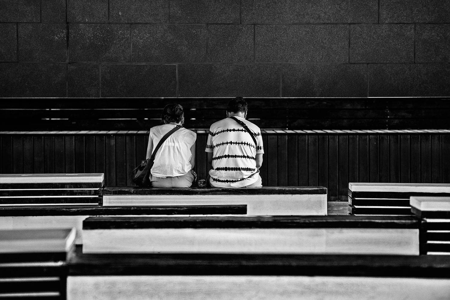 чб фото, город, городские картинки, двое, Vera Trandina