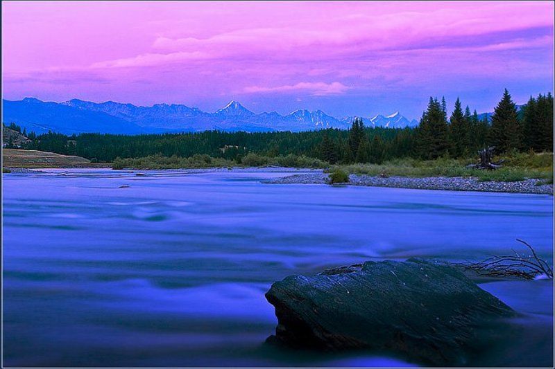 алтай, северо-чуйский хребет, коксу, закат, река, зырянов Экспедиция к р. Коксу фото превью