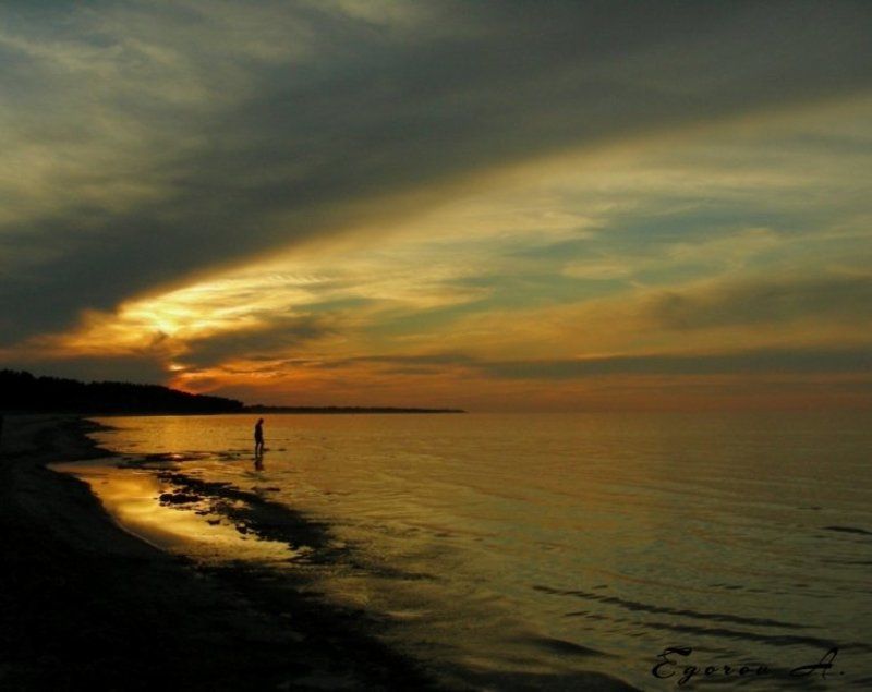 рижский залив, юрмола Закат фото превью
