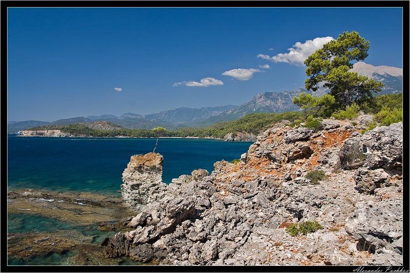 турция, кемер, море, бухта, горы, пейзаж Райская бухта фото превью