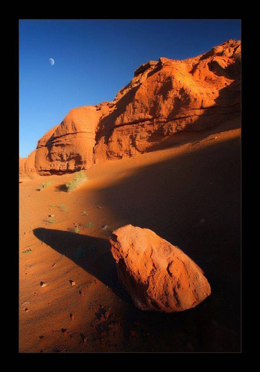 монголия, песок, луна, рассвет, Дмитрий Новак