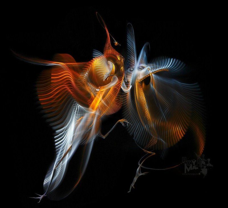 светографика, витые сдвиги, графика, портрет, история, сюжет, предметы Что трясется в темноте? (Светографика - Витые сдвиги 2009 ) фото превью