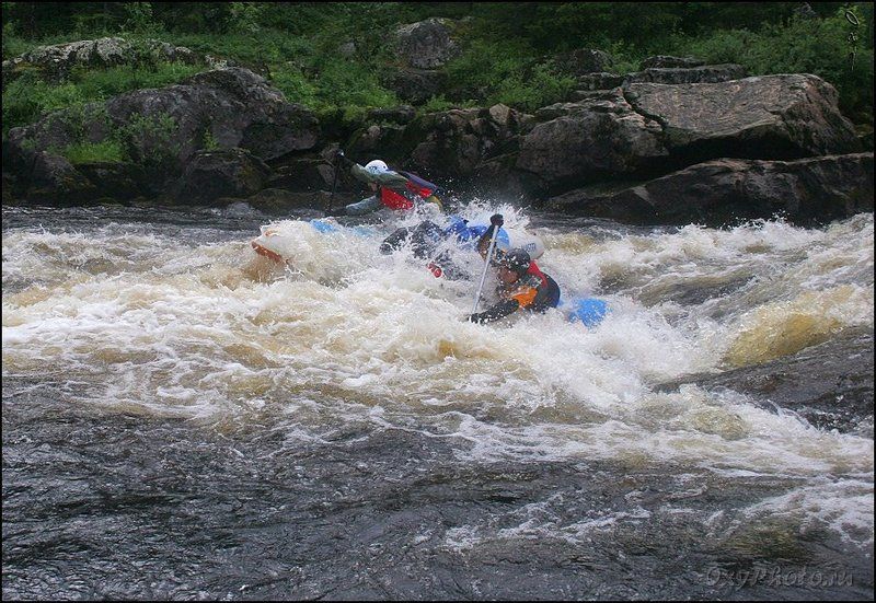 russia, россия, север, north, мурманская область, тунтсайоки, река, river, сплав, порог, катамаран, catamaran На третьей волне... фото превью