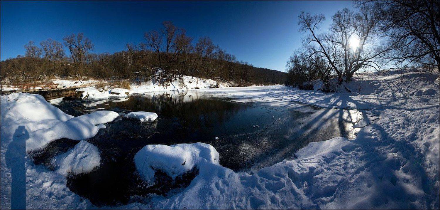 московская область, луховицкий район, река осетр, берхино, зима, Shaman