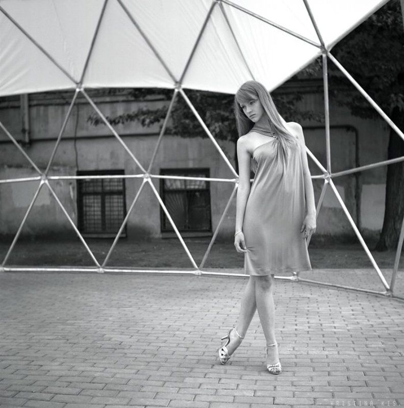 girl, bw, portrait, yashica ... фото превью