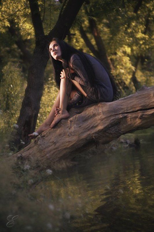 девушка, наяда, дерево, вода, природа, магия, чудеса, портрет Naiade фото превью