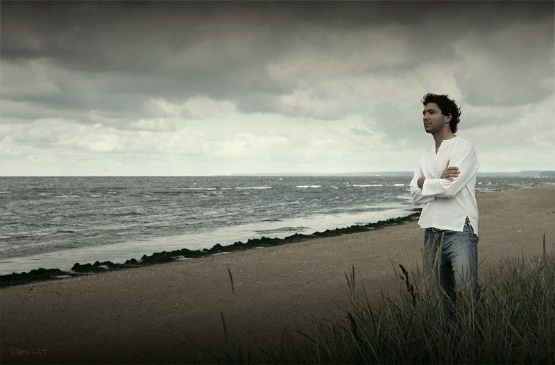 мужчина, берег, на, острове, робинзон, крузо, море, песок on the island .. фото превью