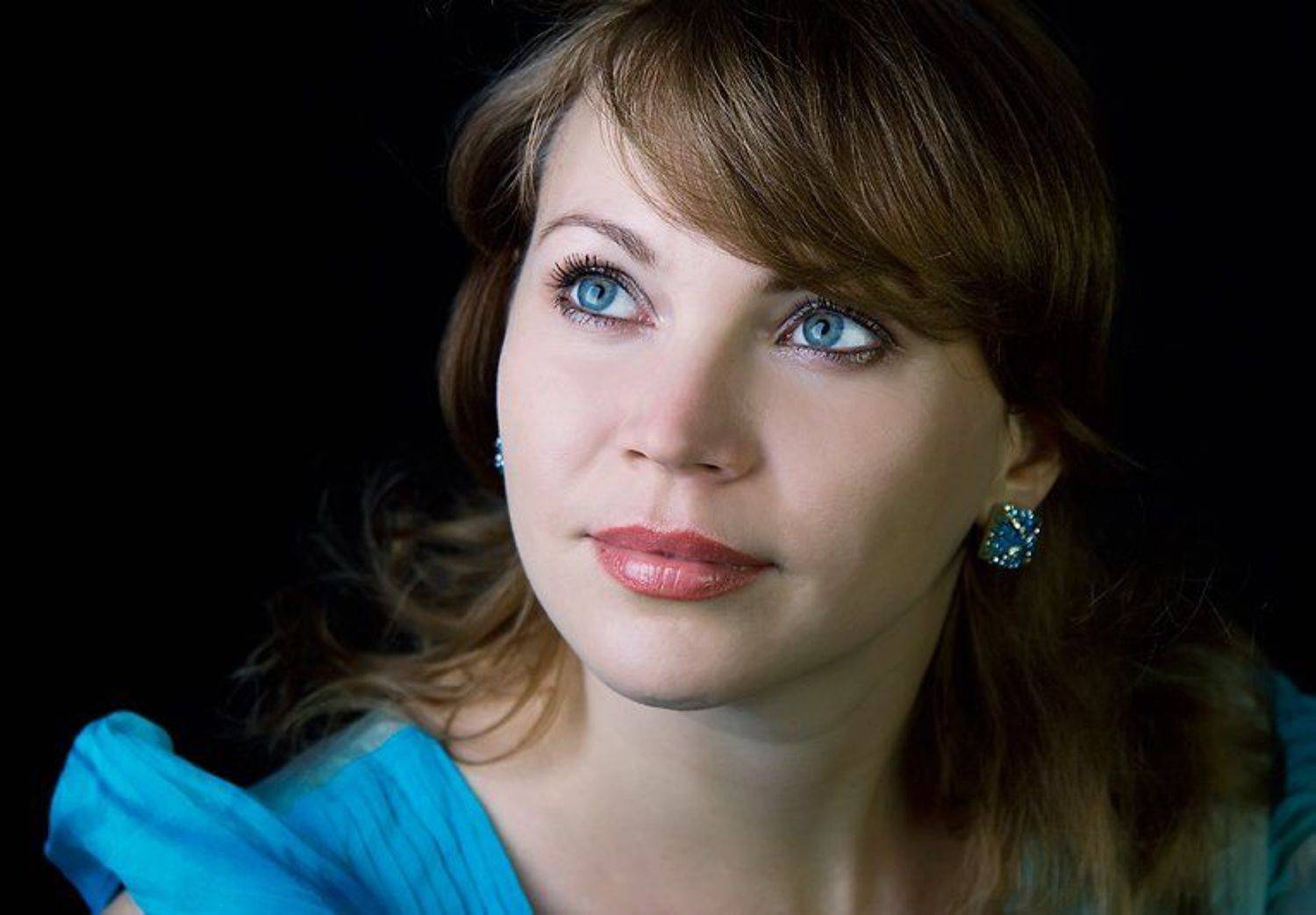 девушка, голубые, глаза, smie