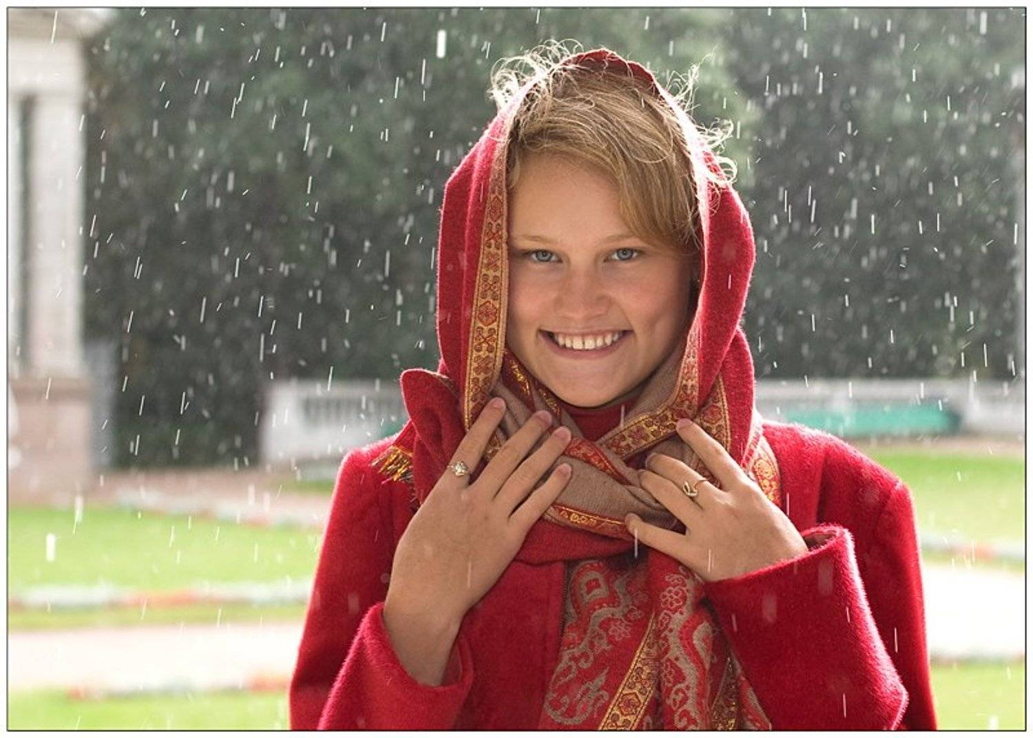 лето, дождь, девушка, Иван Исаев