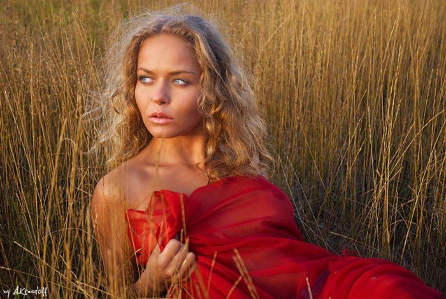 девушка, взгляд, портрет, осень, A.Krasnoff